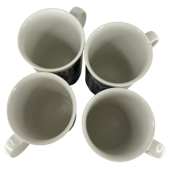 4 Dunoon window Christmas Cat Mugs Sue Scullard Stoneware Made Scotland Vintage - Picture 10 of 11